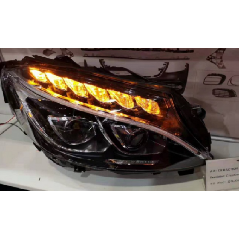 Benz UPDATED W205 HEAD LIGHT/ DOULE BEAM HID KIT LENS